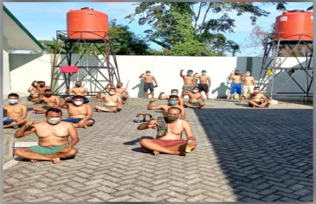 Foto: Giat senam dan olahraga Isoman