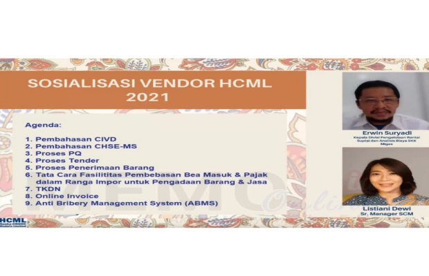 Foto : Sosialisasi Vendor HCML 2021