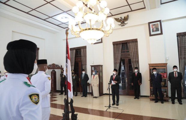 Foto : Suasana saat pengukuhannya pasukan Pengibar Bendera Merah Putih
