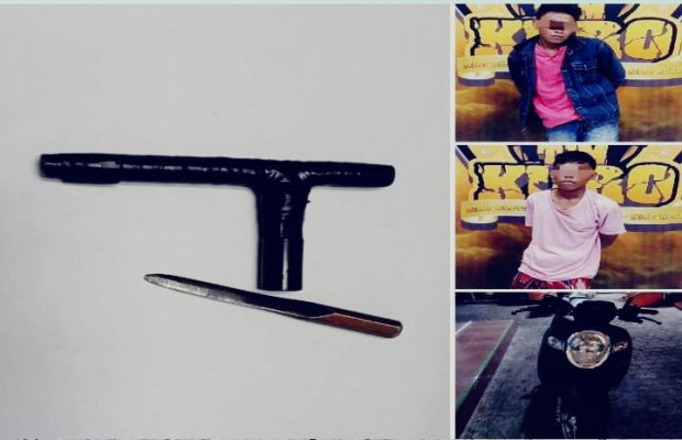 Foto: Tersangka dan barang bukti yang diamankan tim resmob Polres Lumajang