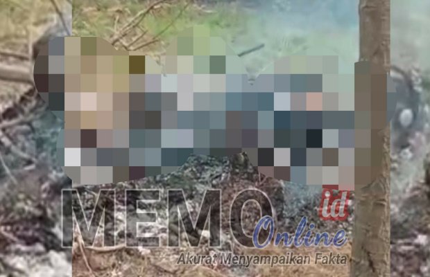 Foto : Pembakaran Mr X diduga maling di Desa Duwek Buter Bangkalan