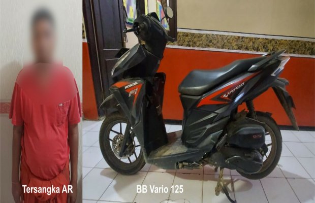 Foto : pelaku pencurian motor