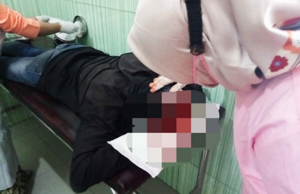 Foto: Korban saat dirawat di rumah sakit pasca kejadian