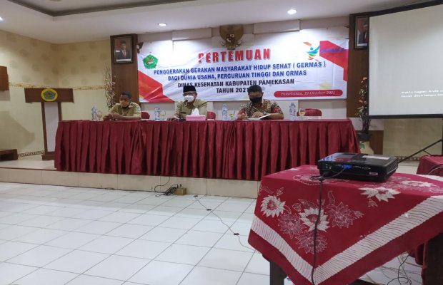 Foto: Kabid Kesmas Dinkes Pamekasan Saat Menyampaikan Sambutannya