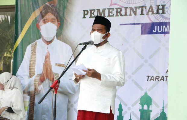 Foto: Bupati Sumenep Ach. Fauzi, Saat Sambutan di Peringatan Hari Santri