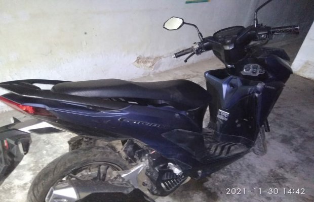 Foto :  motor pelaku di amankan polisi.