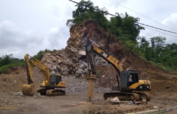 Foto: Lokasi Galian C di Dusun Rowo, Desa Pakusari Jember.