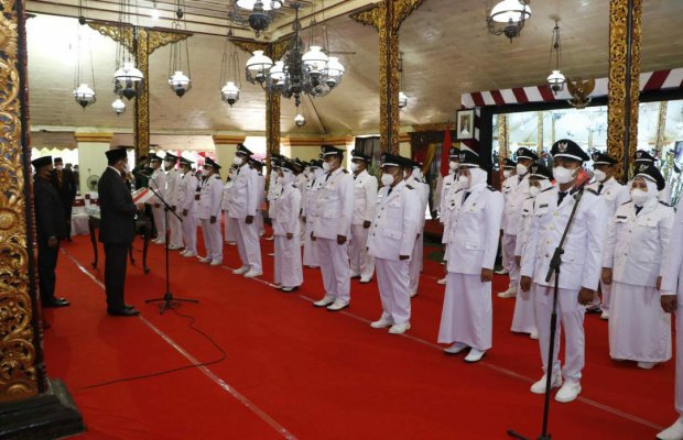 Foto: Suasana Pelantikan Kades Terpilih Tahun 2021 di Sumenep