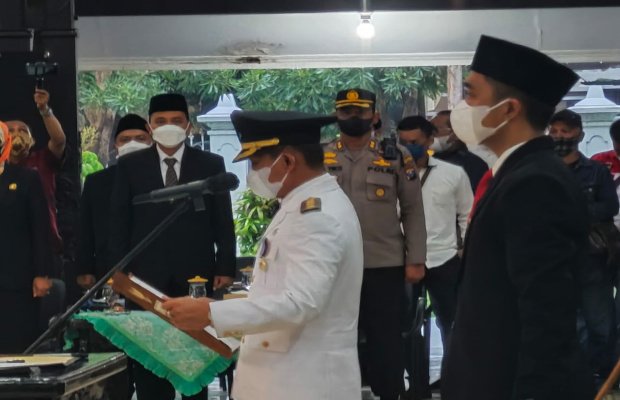 Foto : Suasana saat pelantikan Kades di Pendi Arya Wijaya