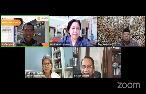  Foto: Screenshot saat Zoom Press Conference