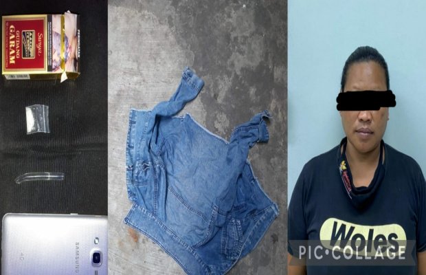 Foto : tersangka berikut barang bukti yang disita polisi