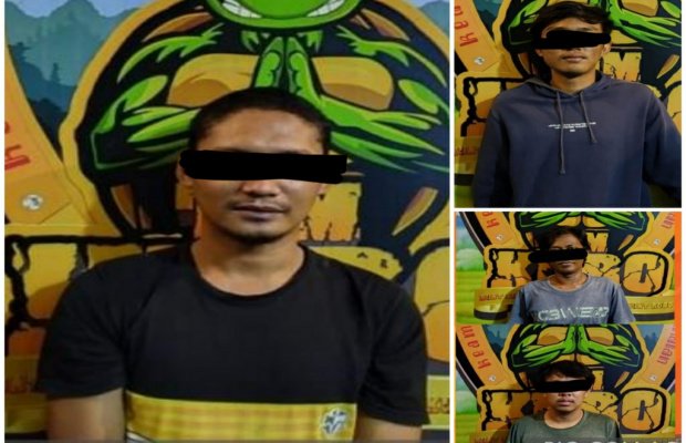 Foto : Tersangka SA (kotak besar)
