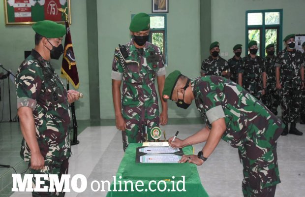 Foto : Danrem 084/BJ Saat Pimpin Sertijab Dandim 0826/Pamekasan.