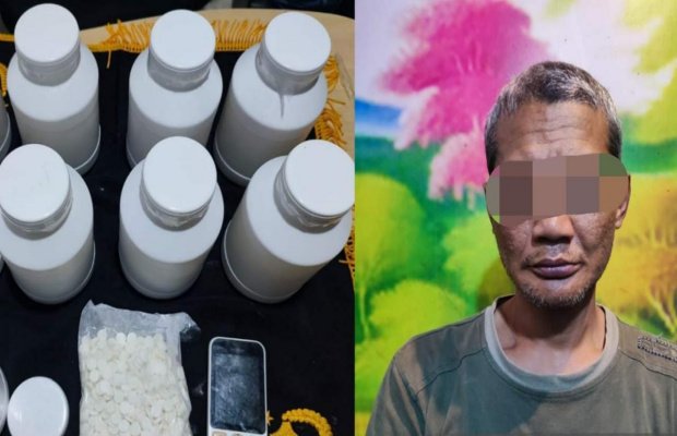 Foto : tersangka dan barang bukti yang diamankan