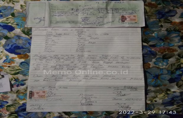 _Foto: Surat pernyataan antara samik dan Joko beserta saksi._  