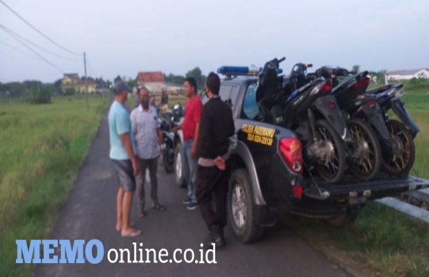 Foto: Enam Motor Yang Diduga di Jadikan Aksi Balap Liar Diamankan Polisi