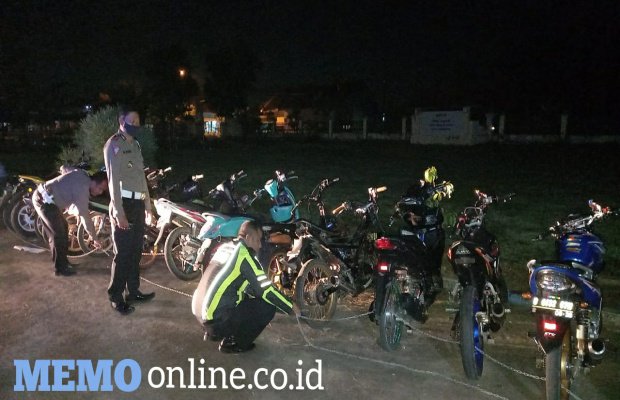 Foto: Puluhan Motor Yang Diamankan Petugas Satlantas Polres Pamekasan