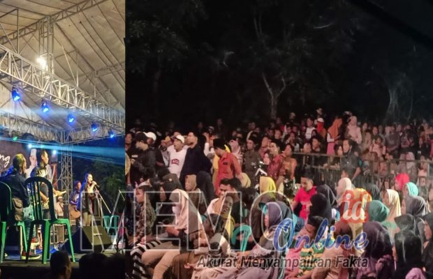 Foto : Hajatan Orkes di Desa Sejati Camplong tanpa Prokes