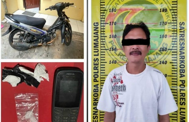 Foto : Tersangka dan barang bukti