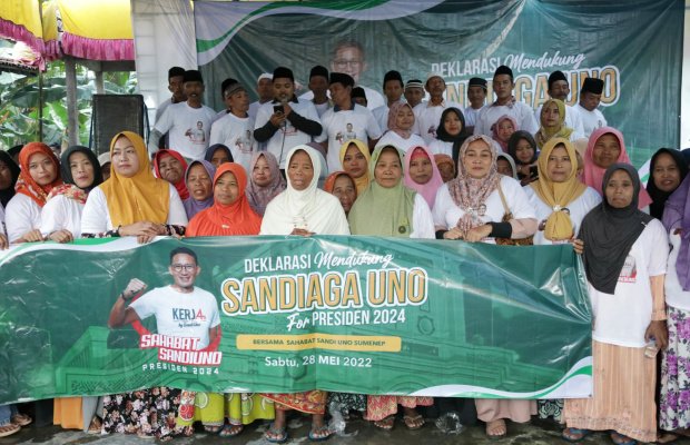 Foto: Relawan Sandiaga Uno yang tergabung dalam Sahabat Sandi Uno Sumenep