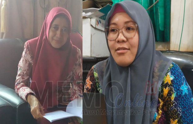 Foto : Hurun Ien Plt Kepala BPPKAD (kiri), Adinda bagian biro hukum Pemkab Sampang (kanan)