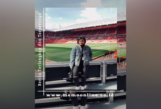 Foto: Annisa Zhafarina di Old Trafford (dok.IG).