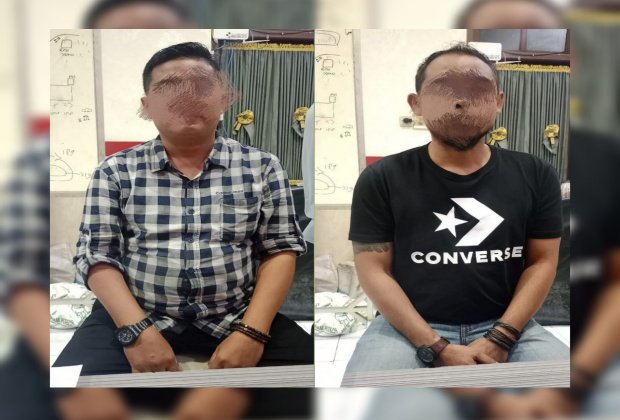 _Foto: Wajah pelaku saat di amankan polisi,_ 