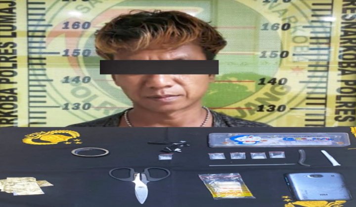 Foto : Tersangka dan barang bukti