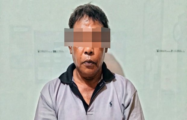 Foto: Tersangka MS usai diamankan petugas