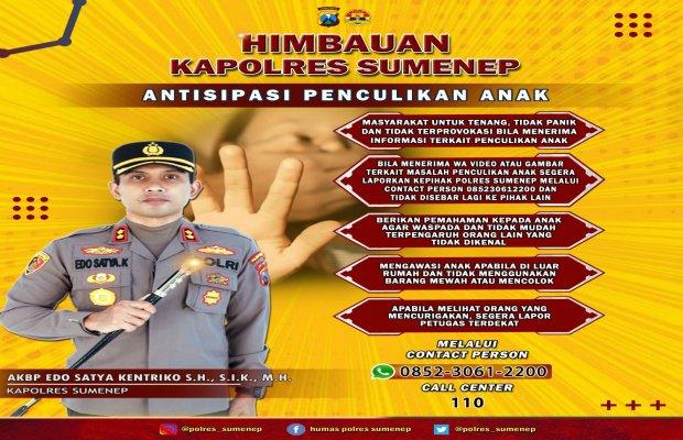 Foto: Benner himbaun Kapolres Sumenep