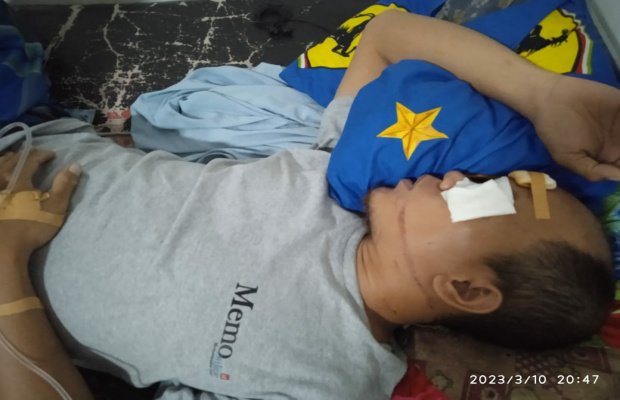 Foto: Zainullah Media Memo Online sedang Dirawat di Puskesmas Mayang