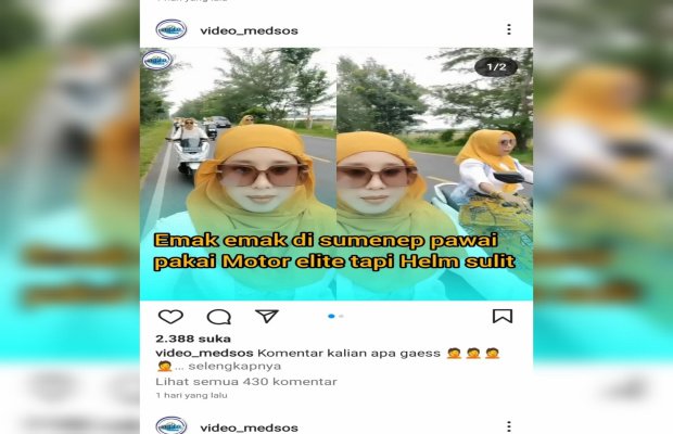Foto: Komonitas Emak - emak Hedon yang Viral Berkendara Tanpa Helm di Jalan Raya