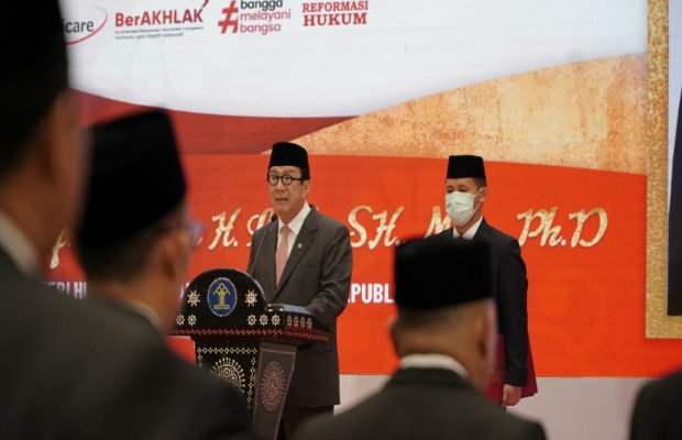Foto : Menkumham RI, Prof Yasonna Laoly melantik MPWN dan MKNW periode 2022-2025 di Jakarta