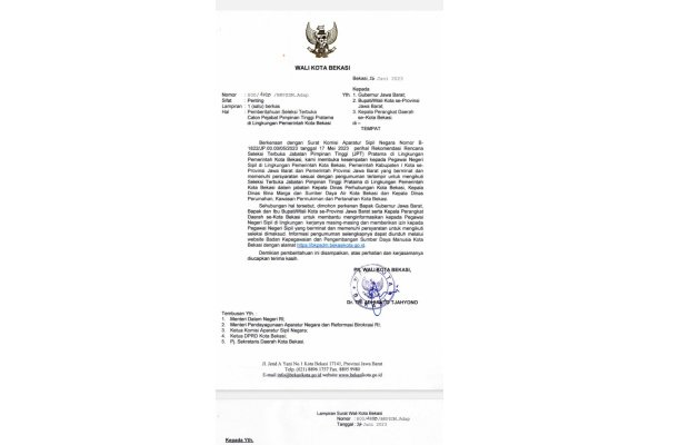 Foto: Gambar Screenshot Surat