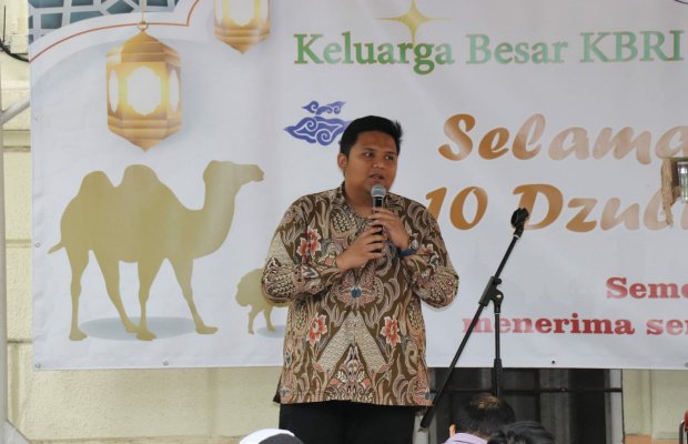 Foto: Ketua PPLN Budapest Agung Wicaksono saat memberikan sosialisasi Pemilu