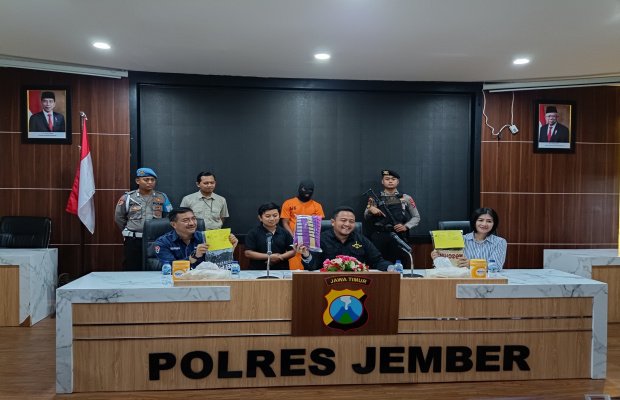 Foto: Suasana Pressconfrens di Mapolres Jember