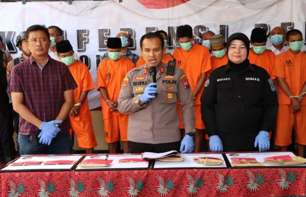 Foto: Kapolres Sumenep dalam Konfrensi Pers