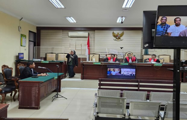 Foto: Suasana Sidang Korupsi Pembangunan Gedung Dinkes Sumenep di PN Tipikor Surabaya