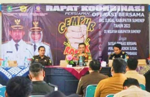 Foto: Satpol PP Sumenep Gelar Rakor Persiapan Operasi Bersama DBHCHT 2023 
