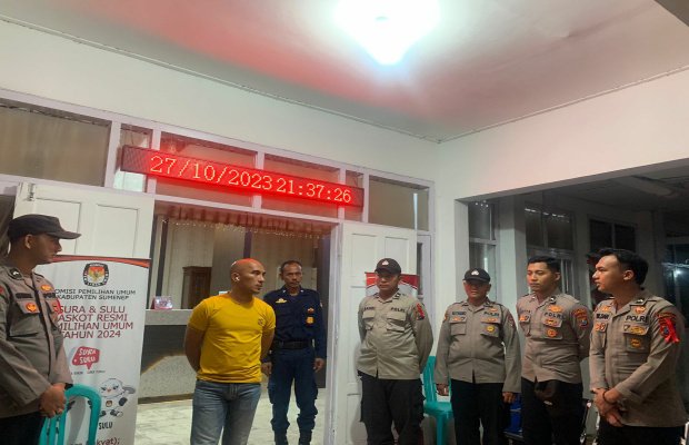 Foto: Polres Sumenep melakukan pengecekan di kantor KPU setempat