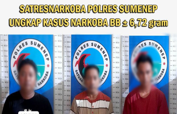 Foto: 3 pelaku yang diamankan Polres Sumenep
