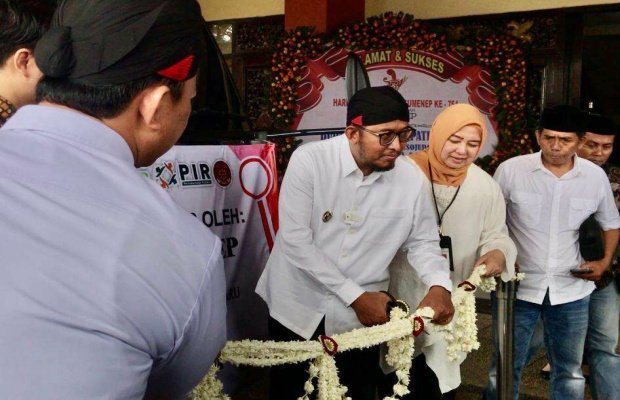 Foto: Pelepasan ekspor bawang merah goreng varietas Rubaru oleh Bupati Sumenep Achmad Fauzi Wongsojudo.