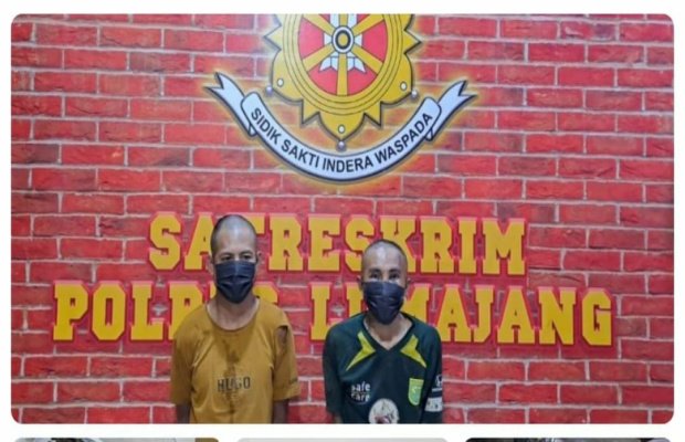 Foto : Kedua pelaku sudah ditetapkan sebagai tersangka ditahan di rutan Polres Lumajang