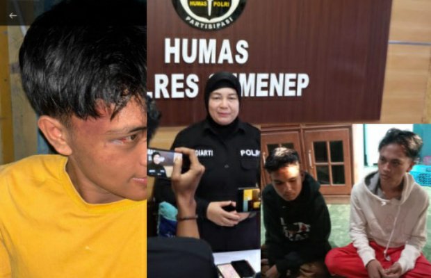 Foto: Kolase Dua korban penganiayaan oknum anggota Polsek Sapeken dan Kasi Humas Polres Sumenep