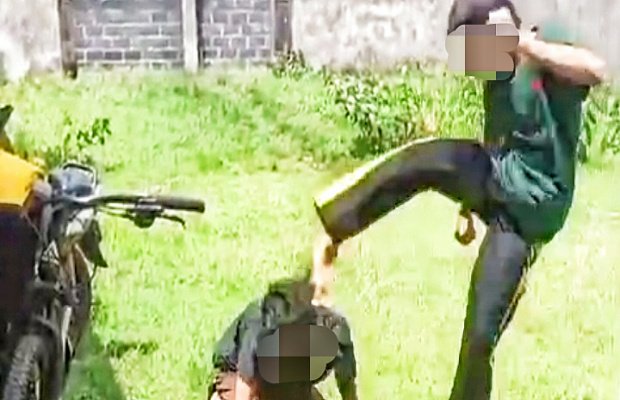 Foto : screenshot video terjadinya aksi