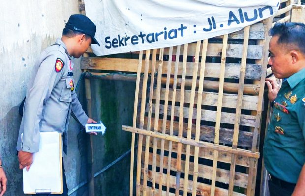 Foto : olah TKP pasca terduga pelaku diamankan