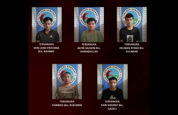 Foto: 5 Pelaku Narkoba di Sumenep usai diamankan Polisi