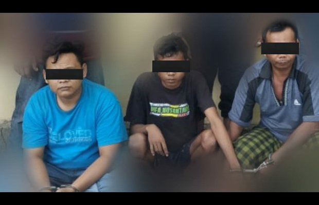 Foto : terduga pelaku saat diamankan petugas