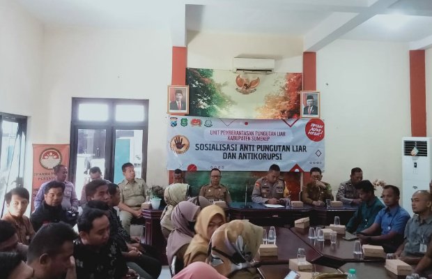 Foto: Suasana Sosialisasikan Pencegahan Pungli dan Gratifikasi di Lingkungan Pemkab Sumenep