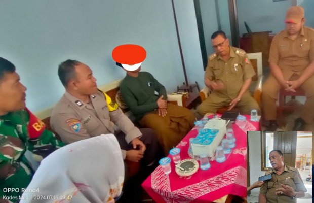 Foto: Memediasi berlangsung sekitar dua Minggu lalu dikantor Desa setempat. Senin (15/7/2024) siang.